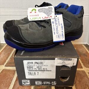 Joya Van Vien Work Shoes‎ Size 7 Oil Resistant Non Conductive Leather & Fabric